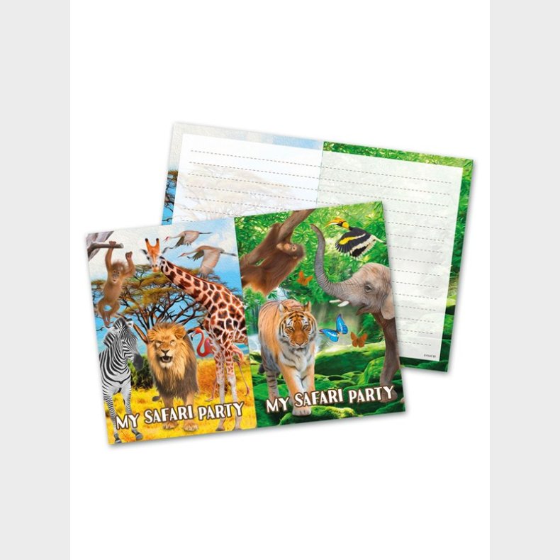 Folat BV Safari Invitations 8pcs.