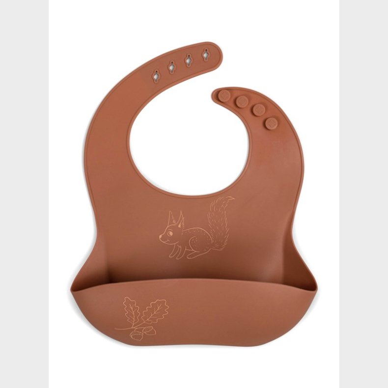 Filibabba Silicone bib with print - squirrel