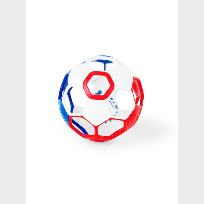 Oball Fodbold - rd/hvid/bl