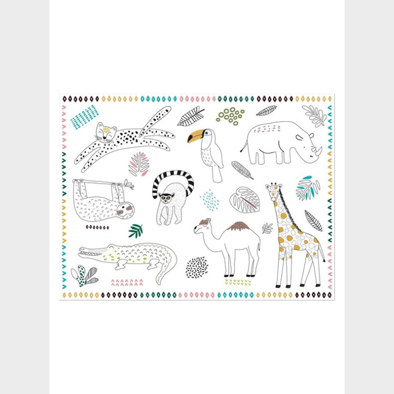 Folat BV Colorable Placemats Wild Animals 6 pcs.