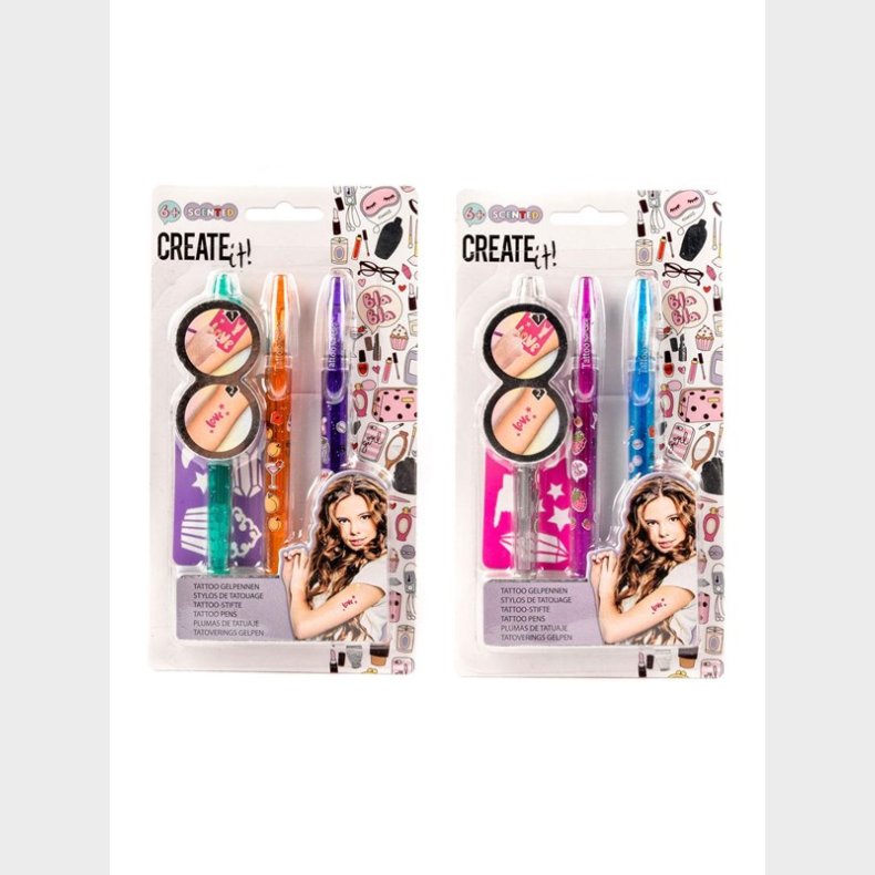 CREATE IT! Beauty Tattoo Fragrance Pens 3pcs + Template (Assorted)