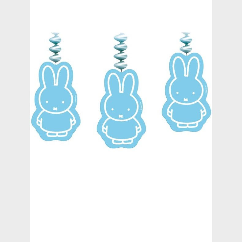 Haza Witbaard Hanging decoration Miffy Blue 3 pcs.