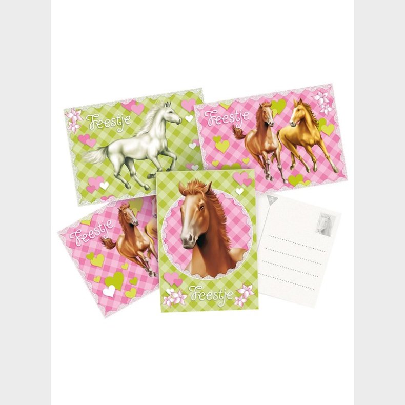 Haza Witbaard Invitation cards Horses. 6 pcs