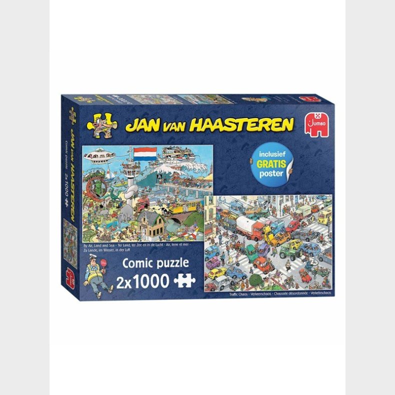 Jan van Haasteren Traffic Chaos &amp; By Air Land and Sea(2x1000)