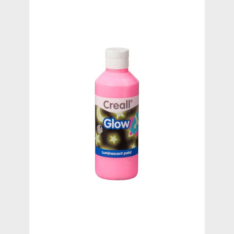 Creall Glow in the Dark Paint Pink 250ml