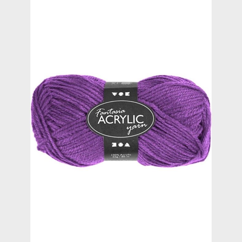 Creativ Company Acrylic yarn Neon - Purple 50gr