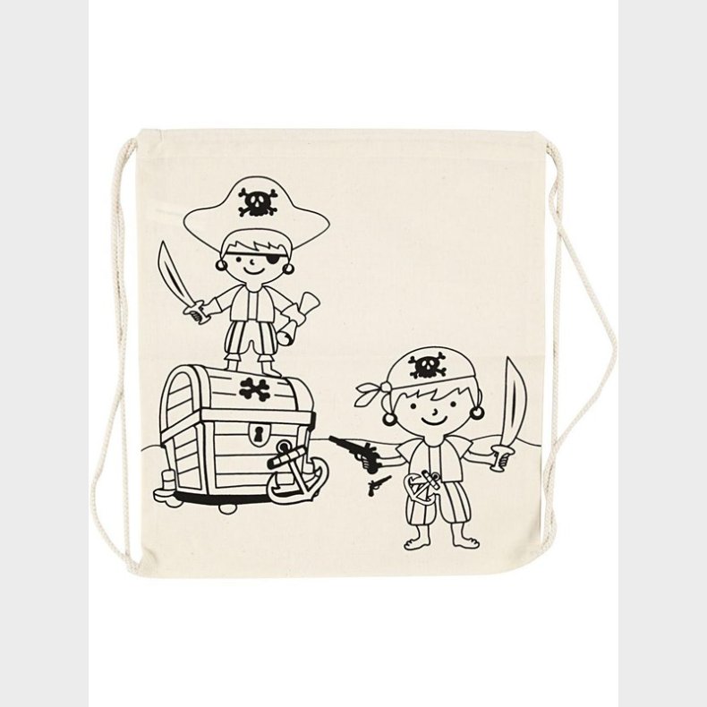 Creativ Company Color your own Cotton Gym Bag Pirates