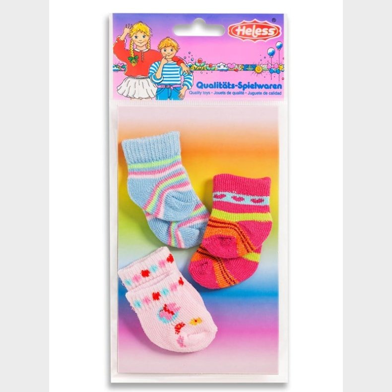 Heless Doll socks Colored - 3 pairs 28-35 cm