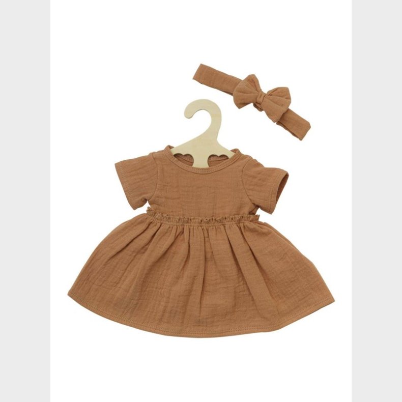 Heless Doll dress Brown with Ruffles 28-35 cm