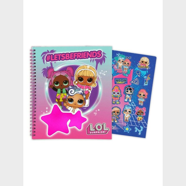 L.O.L. LOL. Notebook with sticker sheet