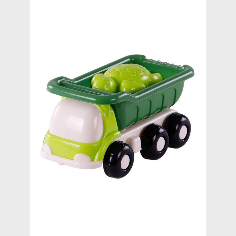 Cavallino Toys Cavallino Beach Dump Truck with 4 Sand Shapes Green