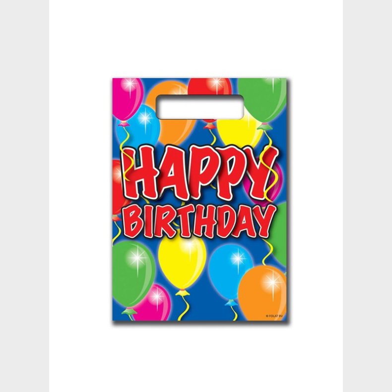 Folat BV Party bags Balloons Happy Birthday 8 pcs.