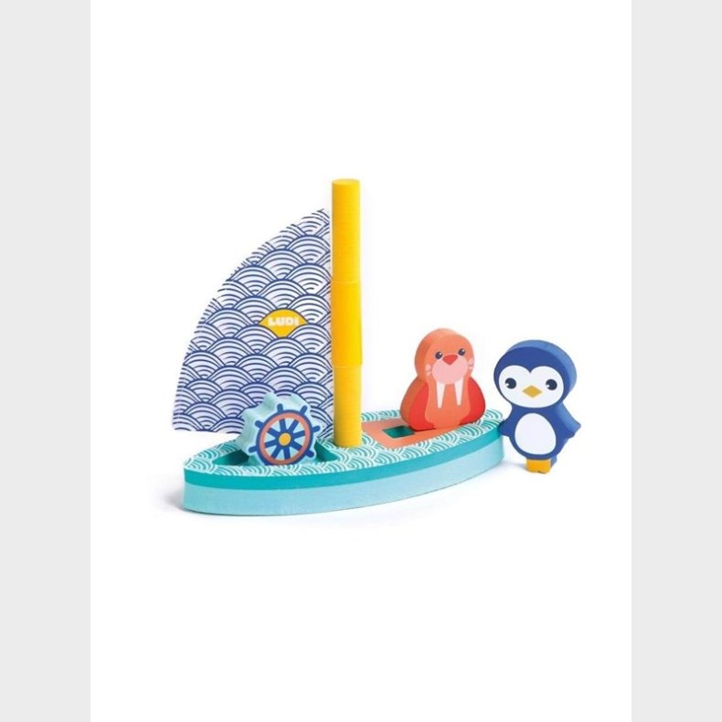 LUDI - Bathing boat with foam figures - (LU40082)