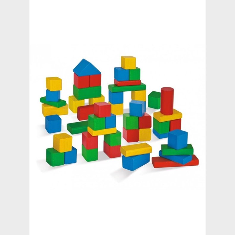 Eichhorn Wooden Blocks Colored 50 pcs.