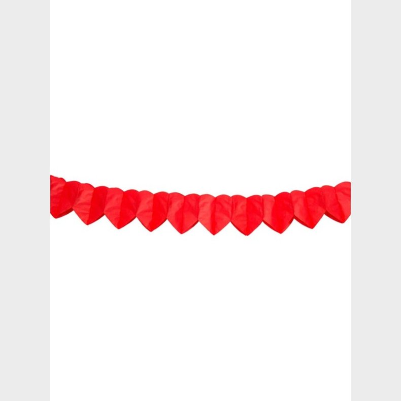 Folat BV Paper Mini Garland - Red Heart 2mtr.