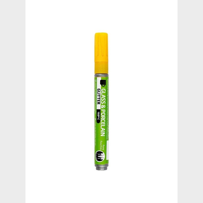 Creativ Company Glass and Porcelain Pen Glitter Semi-Opaque - Yellow