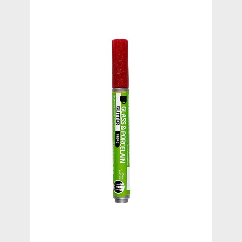 Creativ Company Glass and Porcelain Pen Glitter Semi-Opaque - Dark red