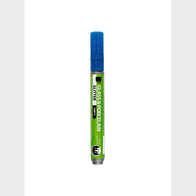 Creativ Company Glass and Porcelain Pen Glitter Semi-Opaque - Blue