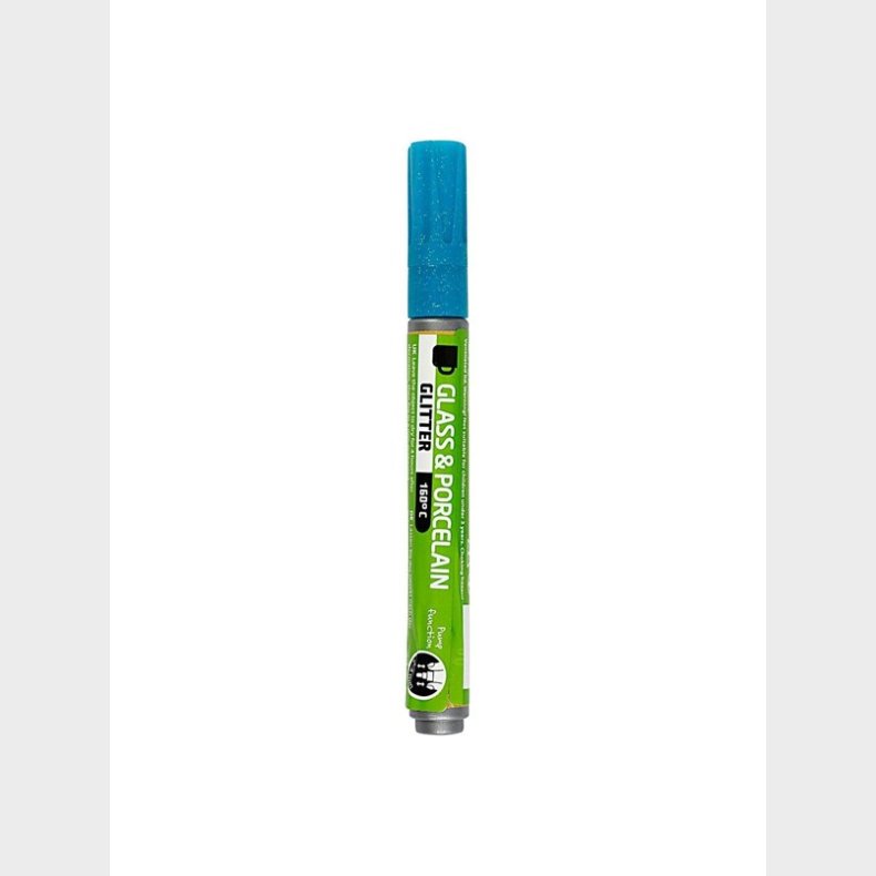 Creativ Company Glass and Porcelain Pen Glitter Semi-Opaque - Turquoise