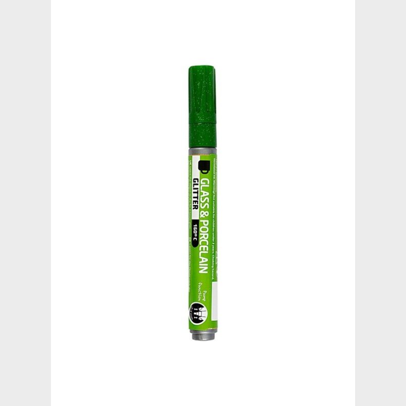 Creativ Company Glass and Porcelain Pen Glitter Semi-Opaque - Light Green