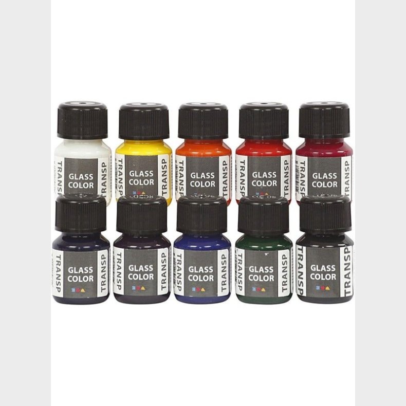 Creativ Company Glass Color Transparent Glass Paint Color 10x30ml