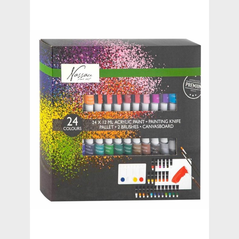 Creative Craft Group Nassau Classic Acrylic Paint Set 24x12ml