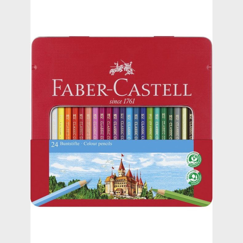 Faber Castell Colour pencils hexagonal tin (24 pcs)