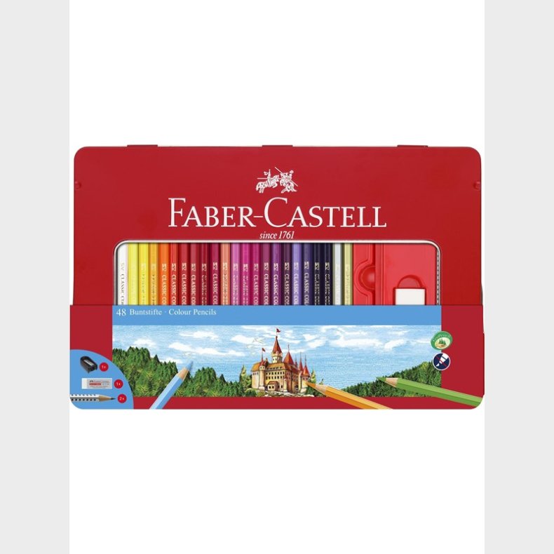 Faber Castell - Colour pencils hexagonal tin (48 pcs)