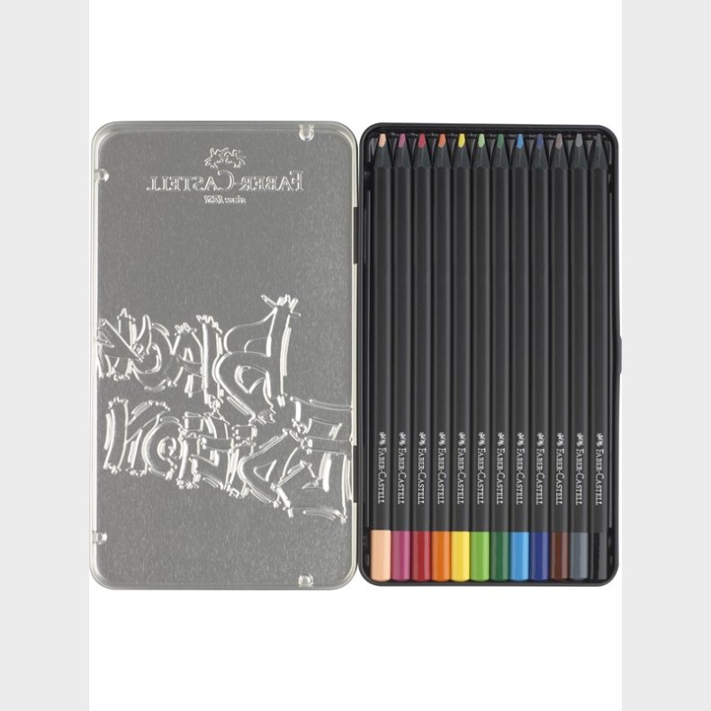 Faber Castell Colour Pencils Black Edition tin (12 pcs)