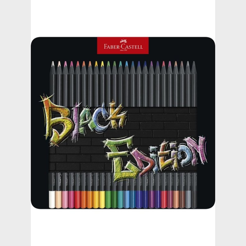 Faber Castell Colour Pencils Black Edition tin (24 pcs)