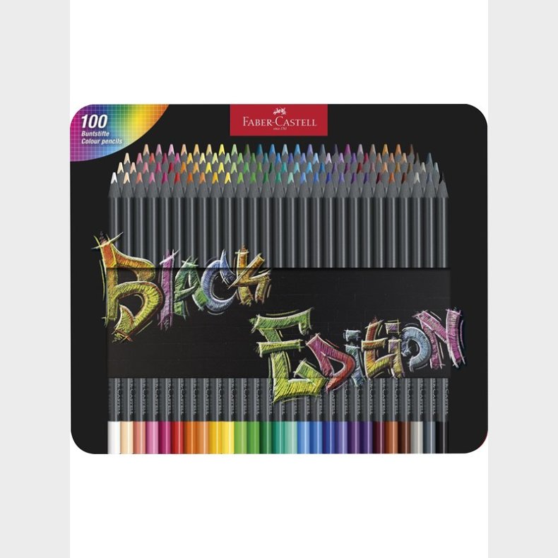 Faber Castell Colour Pencils Black Edition tin (100 pcs)