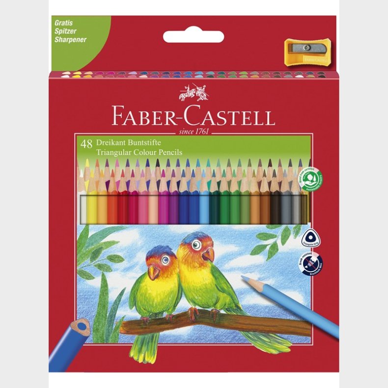 Faber Castell Triangular Colour Pencils (48 pcs)