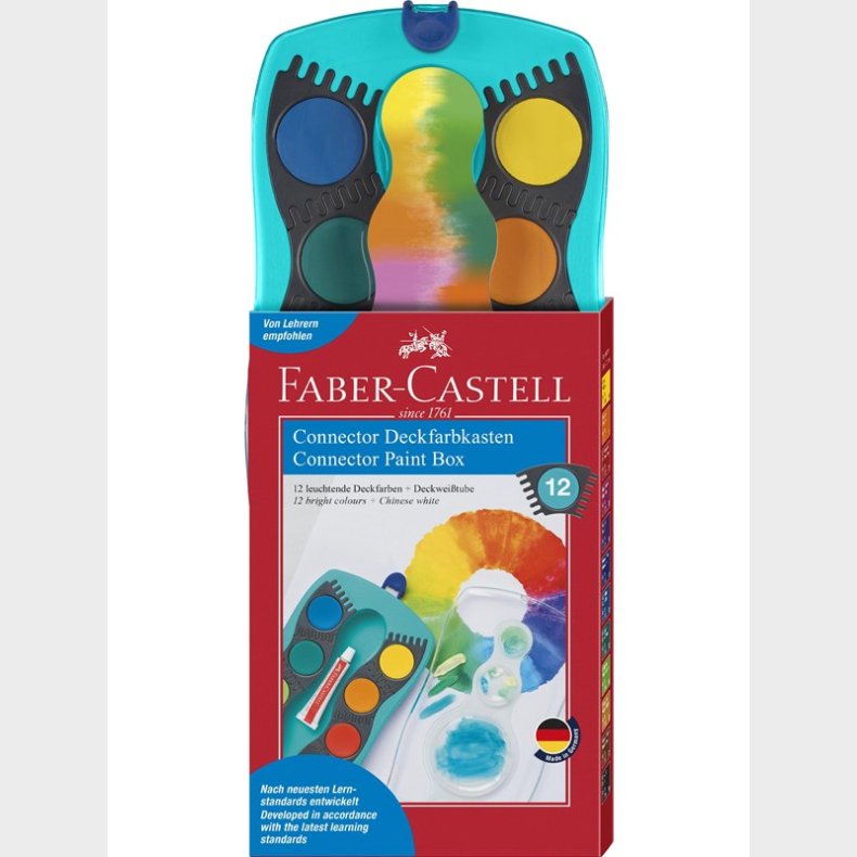 Faber Castell Connector paint box colours turquoise (12 pcs)