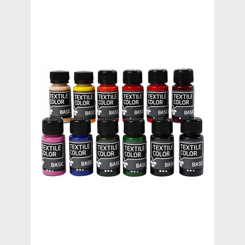 Creativ Company Textile Color Semi-opaque Textile Paint 12x50ml