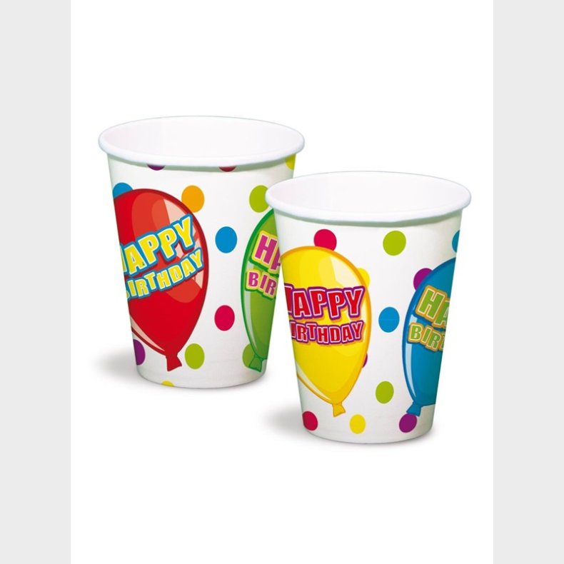 Folat BV Cups Happy Birthday 6pcs.