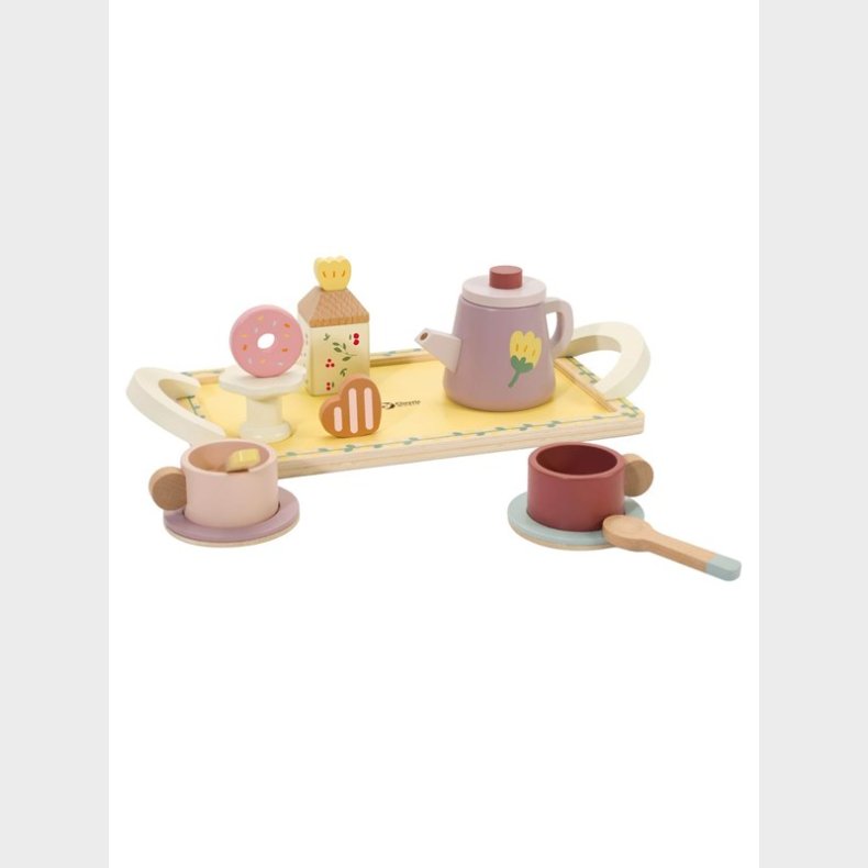 Classic World Wooden Tea Set Grace with Tray 14 pcs.