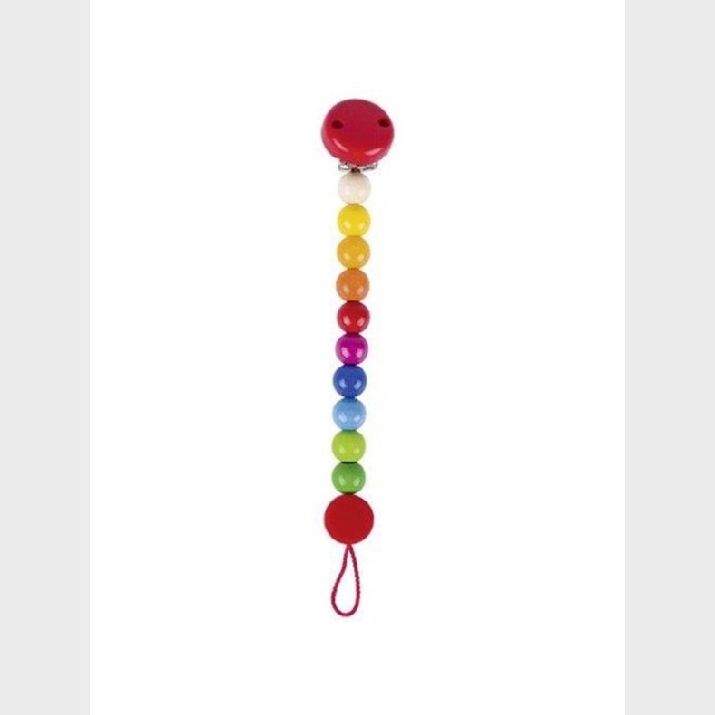 Goki Wooden Pacifier Chain Rainbow