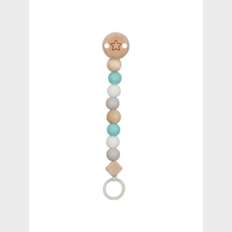 Goki Wooden Pacifier Chain Star Blue