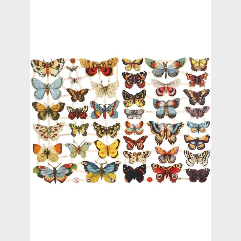 Creativ Company Vintage Pictures Butterflies 2 Sheets