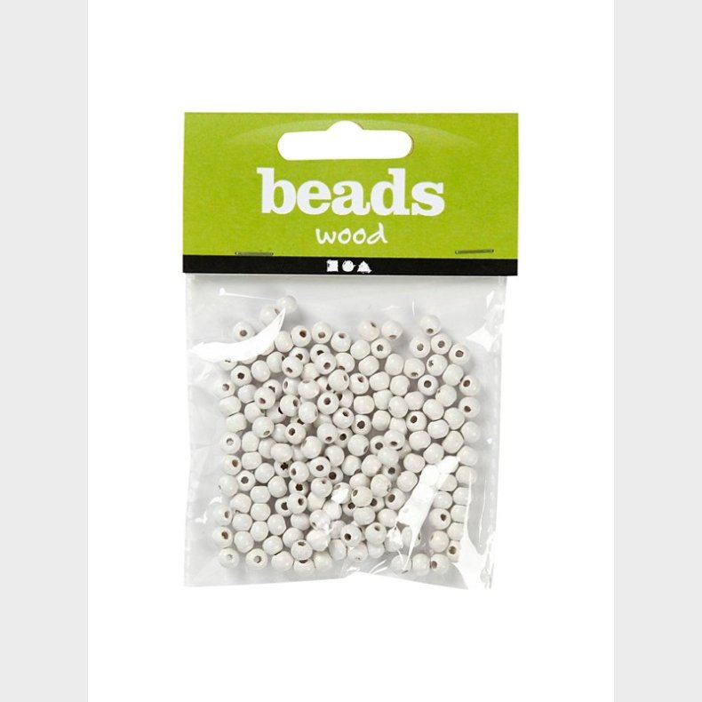 Creativ Company Wooden Beads White 150pcs.