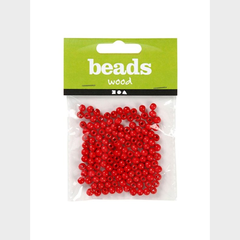 Creativ Company Wooden Beads Red 150pcs.