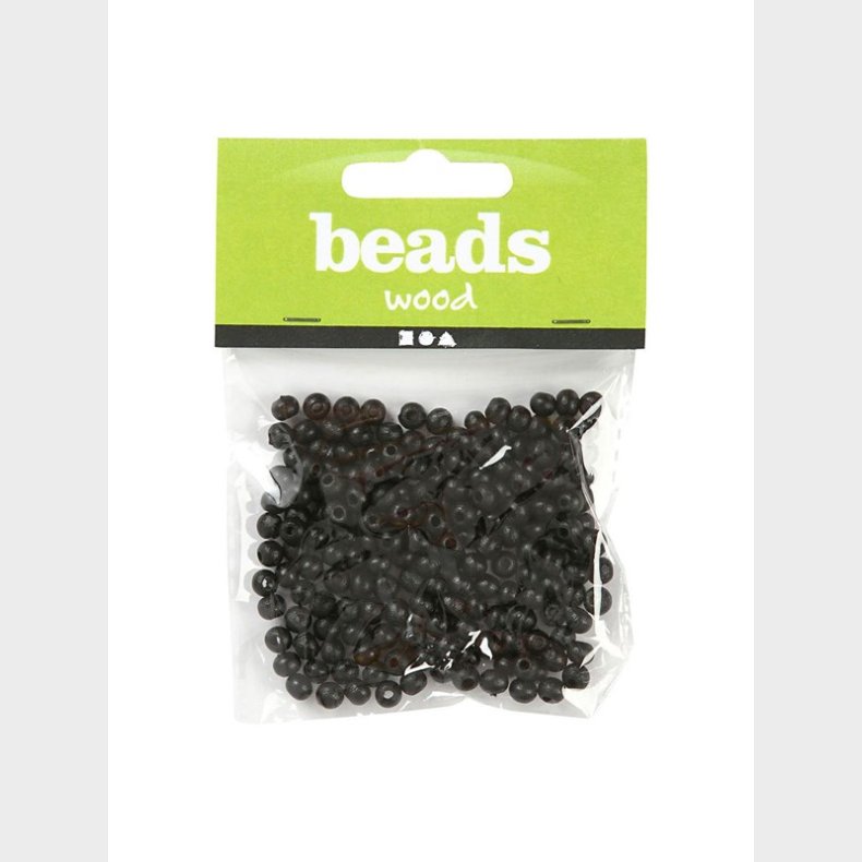 Creativ Company Wooden Beads Black 150pcs.