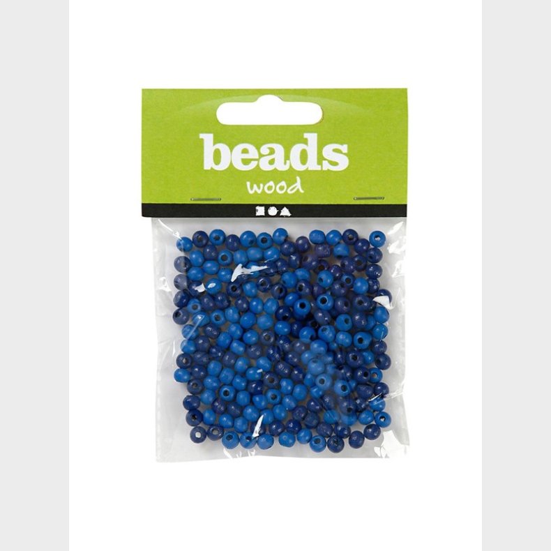 Creativ Company Wooden Beads Blue 150pcs.