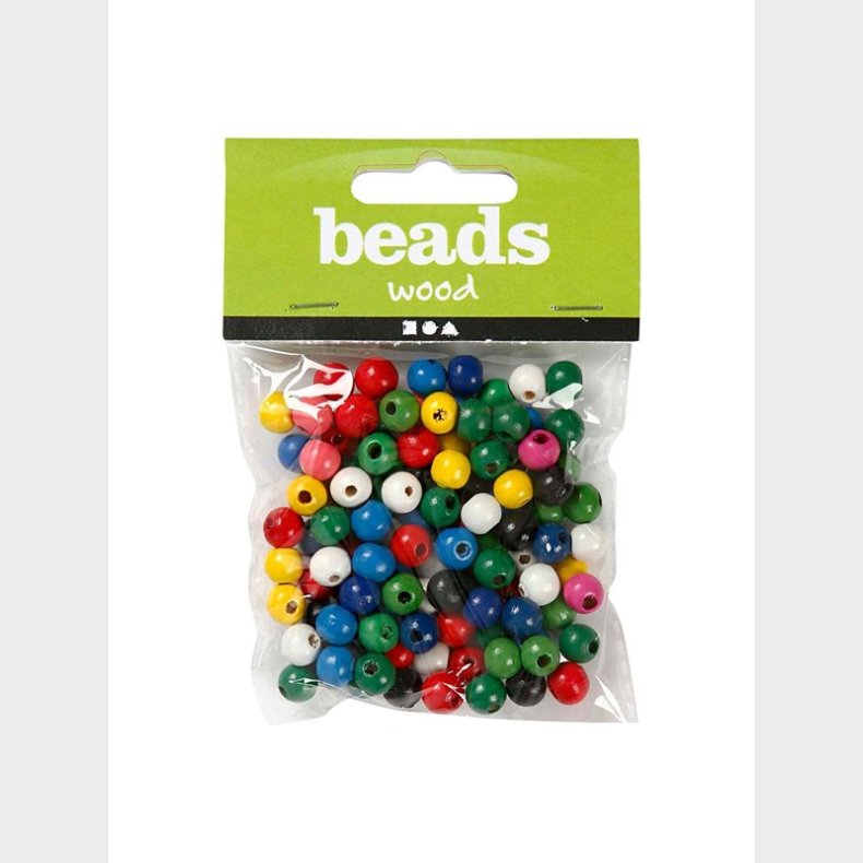 Creativ Company Wooden Beads Various Colors 150pcs.