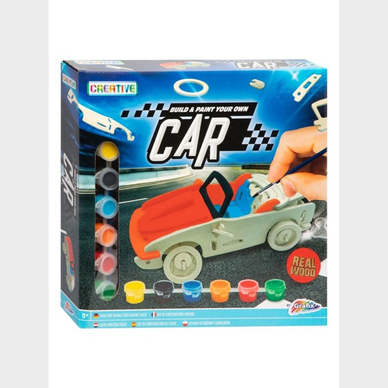 Grafix Wooden Construction and Painting Package - Car