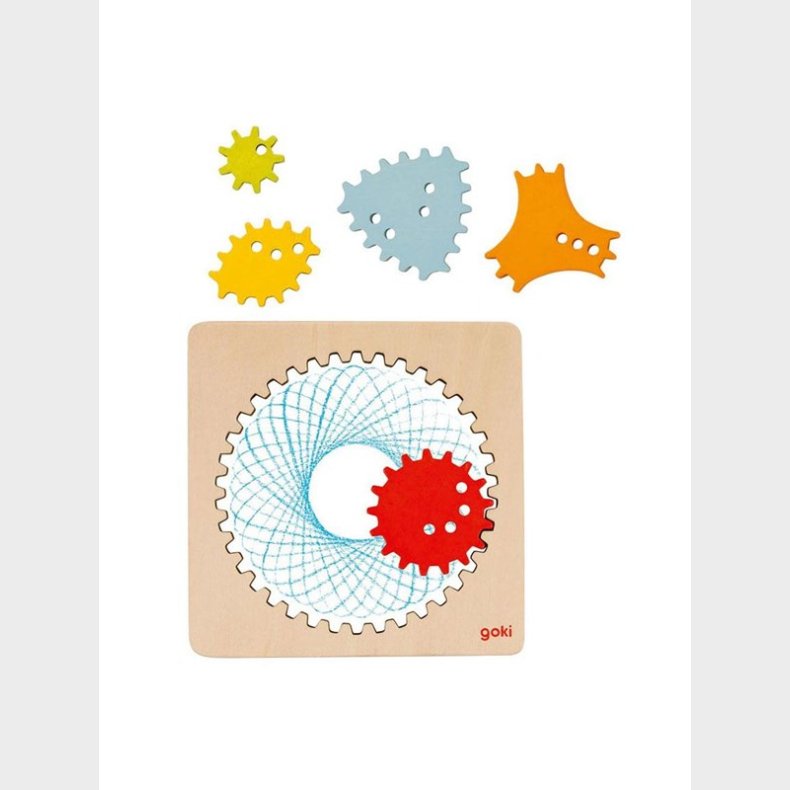 Goki Wooden Spirograph Drawing Set 6 pcs.