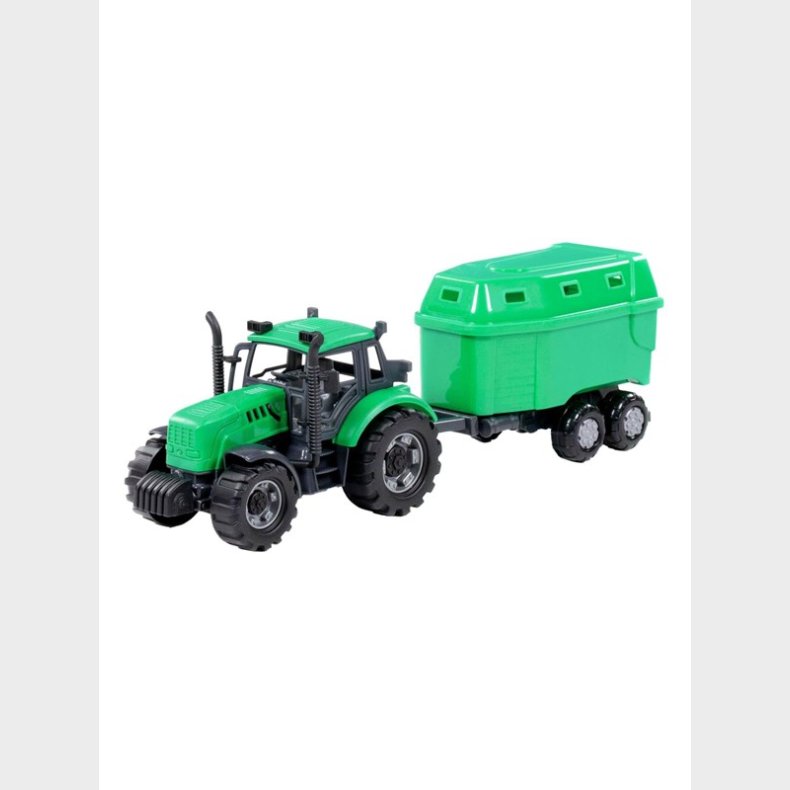 Cavallino Toys Cavallino Tractor with Horse Trailer Green Scale 1:32