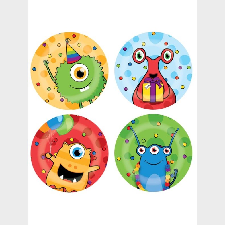 Haza Witbaard Monster Party plates 8 pcs.