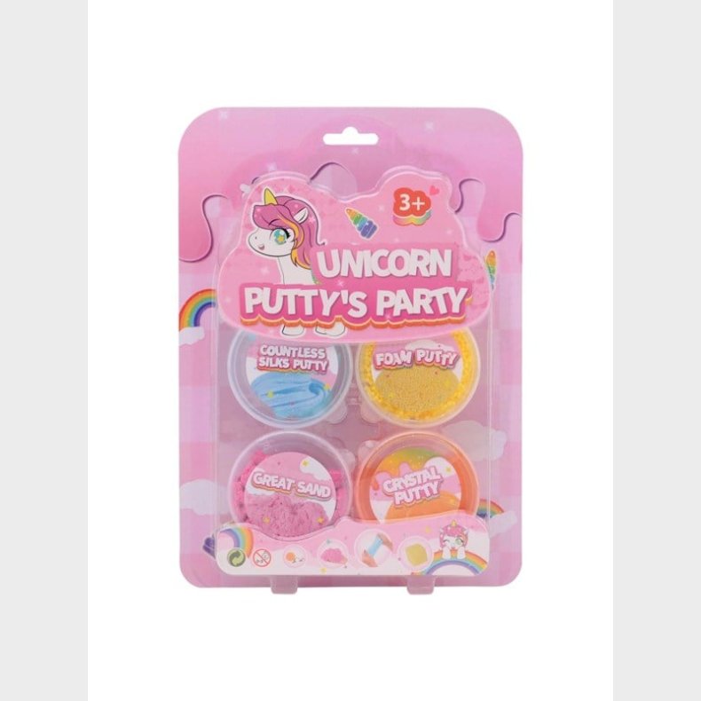 Johntoy Unicorn Putty Party 4pcs