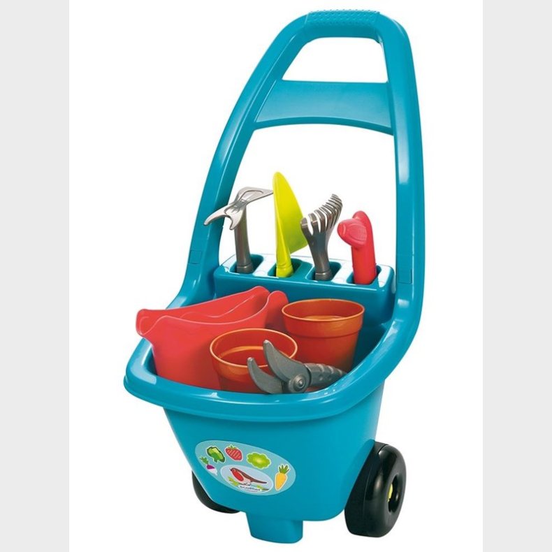 Ecoiffier Trolley with Garden Tools